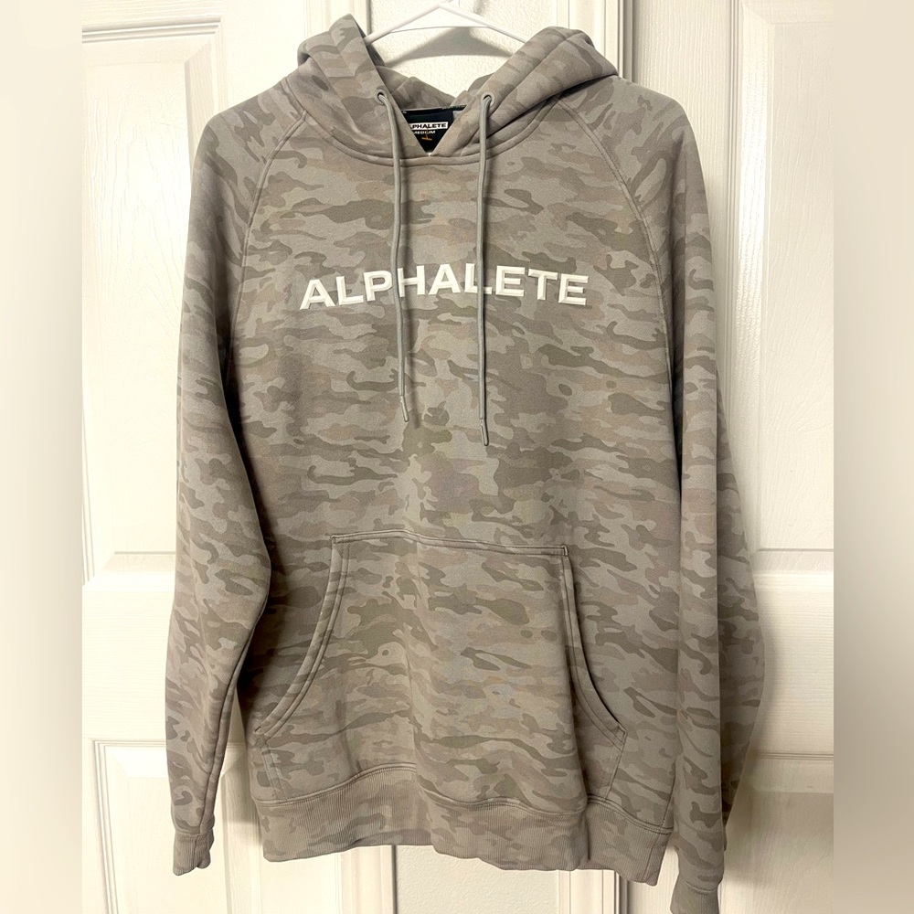 ALPHALETE GRAY CAMO HOODY